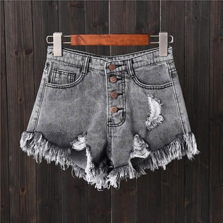 CURVY CHARM HIGH RISE DENIM SHORTS