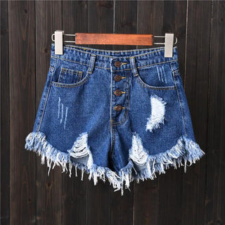 CURVY CHARM HIGH RISE DENIM SHORTS