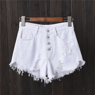 CURVY CHARM HIGH RISE DENIM SHORTS