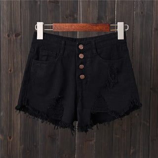 CURVY CHARM HIGH RISE DENIM SHORTS