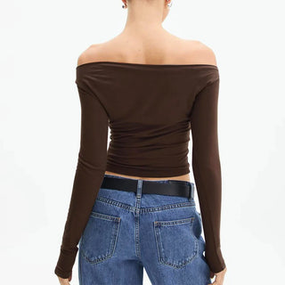 SYLA OFF-SHOULDER SHIRT