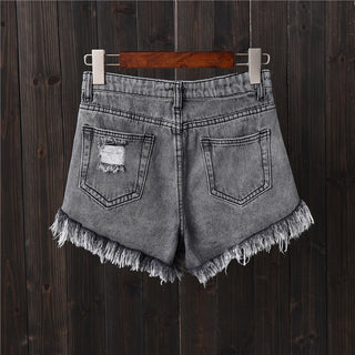 CURVY CHARM HIGH RISE DENIM SHORTS